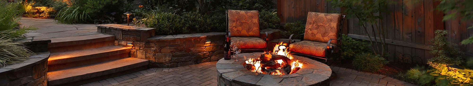 Outdoor Water Firepits Illumination